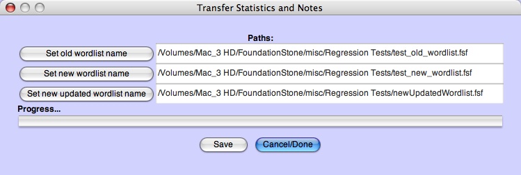 transfer statistics window